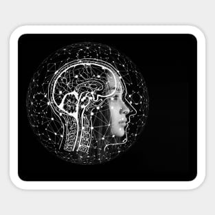 Brain Anatomy Artwork Sticker